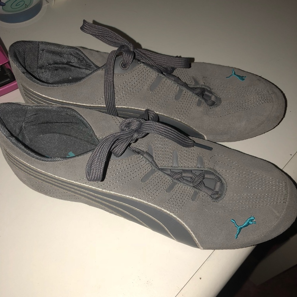 Grey puma sneakers